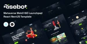 Risebot – Metaverse Web3 IGO Launchpad React NextJS Template