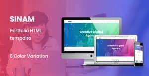 Sinam – Creative HTML5 Portfolio Template