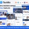 Techbiz – IT Solution & Business Consulting Service HTML Template