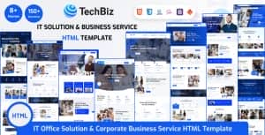 Techbiz – IT Solution & Business Consulting Service HTML Template
