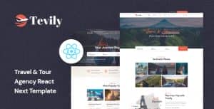 Tevily – Travel & Tour Agency React Next Template