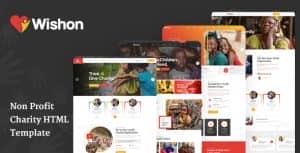 Wishon – Non Profit Charity HTML Template