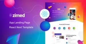 Zimed – React Next App Landing Page Template