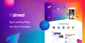 Zimed – Vue Nuxt App Landing Page Template