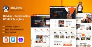 Billdins – HTML5 Construction & Business Template
