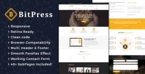 Bitpress – Bitcoin And Crypto Currency HTML Template