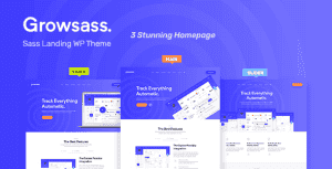 Growsass – Software Landing Page WordPress Theme