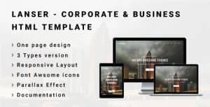 LANSER – Corporate & Business HTML Template