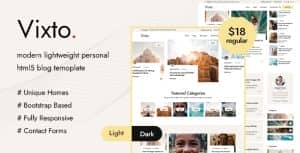Vixto – Personal Blog HTML Template