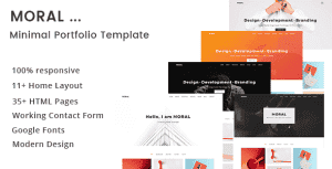 Moral – Minimal Portfolio Template