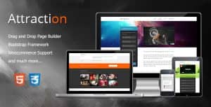 Attraction – Responsive WordPress Landing Page