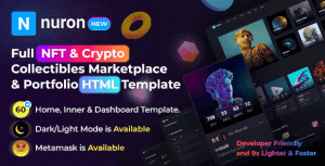 Nuron – NFT Marketplace HTML Template