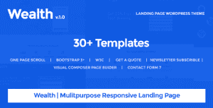 Wealth – Multi-Purpose Landing Page WordPress Theme