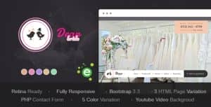Dear Bride – One Page Wedding Salon HTML Template