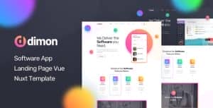 Dimon – Vue Nuxt Software App Landing Page Template