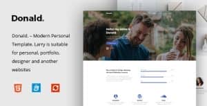 Donald – Personal Onepage HTML Template