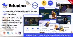 Educino – Teacher Course & Education Service HTML Template