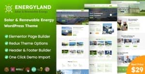 Energyland – Solar & Renewable Energy WordPress Theme