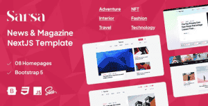 Sarsa – News & Magazine NextJS Template
