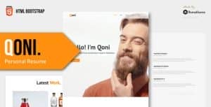QONI – Personal Resume HTML Template
