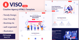 VISO – Creative Agency Portfolio Landing Page Template