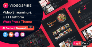 Videospire – Video Blog/Vlog Streaming & OTT Platform WordPress Theme with AI Content Generator