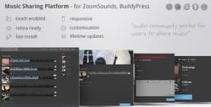 Music Sharing Platform – for WordPress / ZoomSounds Addon, BuddyPress integrated