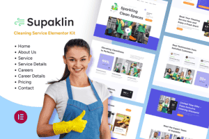 Supklin – Cleaning Service Business Elementor Template Kit