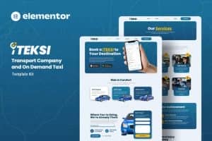 Iteksi – Transport Company & Taxi App Elementor Template Kit
