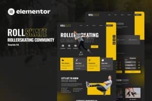 Rollskate – Rollerskating Community Elementor Template Kit
