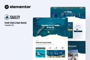 Sailey – Yacht Club & Boat Rental Elementor Template Kit