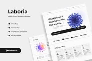 Laboria – Health Clinic & Laboratory Services Template Kit
