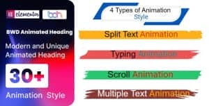 BWD Animated Heading addon for elementor