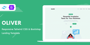 Oliver – Tailwind CSS & Bootstrap 5 Landing Template