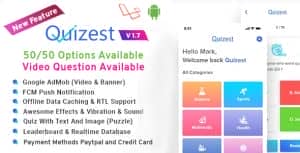 Quizest – Complete Quiz Solutions With Android App And Interactive Admin Panel