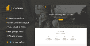 Cobuild – Construction Landing Page Html Template
