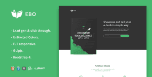 Ebo – Ebook Landing Page HTML Template