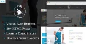 PrettyPress – Cleaning Service HTML Template with Builder