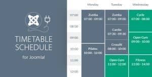 Timetable Schedule for Joomla