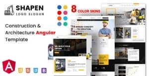 Shapen – Construction Angular Template
