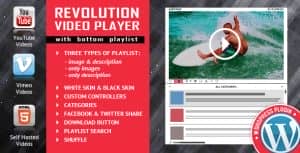 Revolution Video Player With Bottom Playlist WordPress Plugin – YouTube/Vimeo/Self-Hosted Support