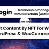 Restrict Content By NFT For Walogin (WordPress & WooCommerce)