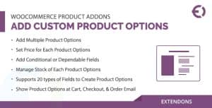 WooCommerce Custom Product Addons, Custom Product Options