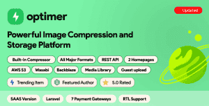 Optimer – Powerful Image Compression + Storage Platform | SAAS | PHP