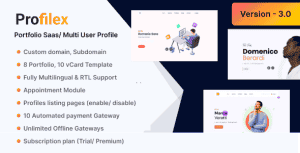 Profilex – Portfolio Website Builder SAAS (Multitenant)