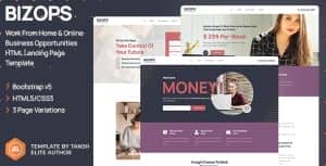 Bizops – Online Business Opportunities HTML Landing Page Template