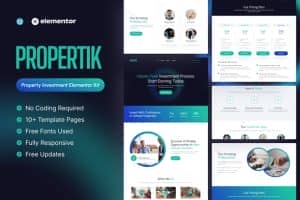 Propertik – Property Investment Elementor Pro Template Kit