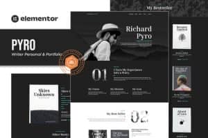 Pyro – Writer Portfolio Elementor Template Kit
