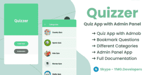 Quizzer – Quiz app with admob ads and Admin App