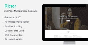 Rictor – Responsive One Page Multipurpose Template